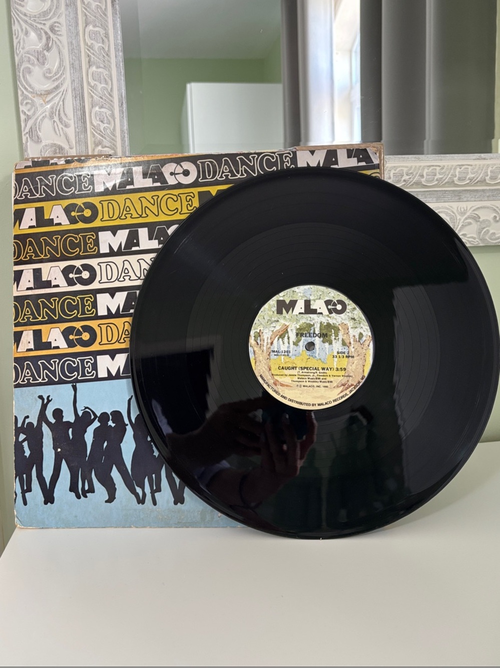 Malaco Black Vinyl FREEDOM Record with Yellow & Blue Sleeve